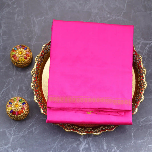 Horad Pure Silk Uthratcham Pink Dhoti (9X5)