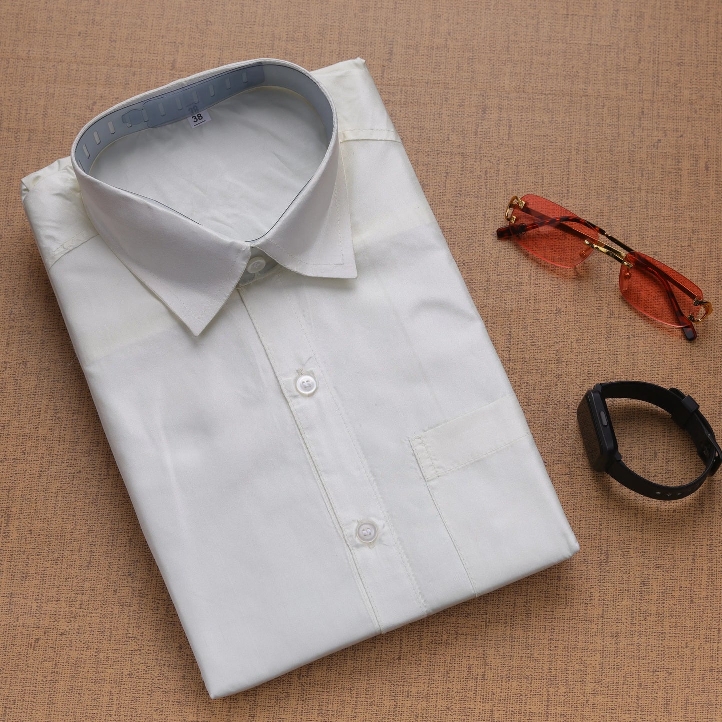 Horad Art Silk White Shirt