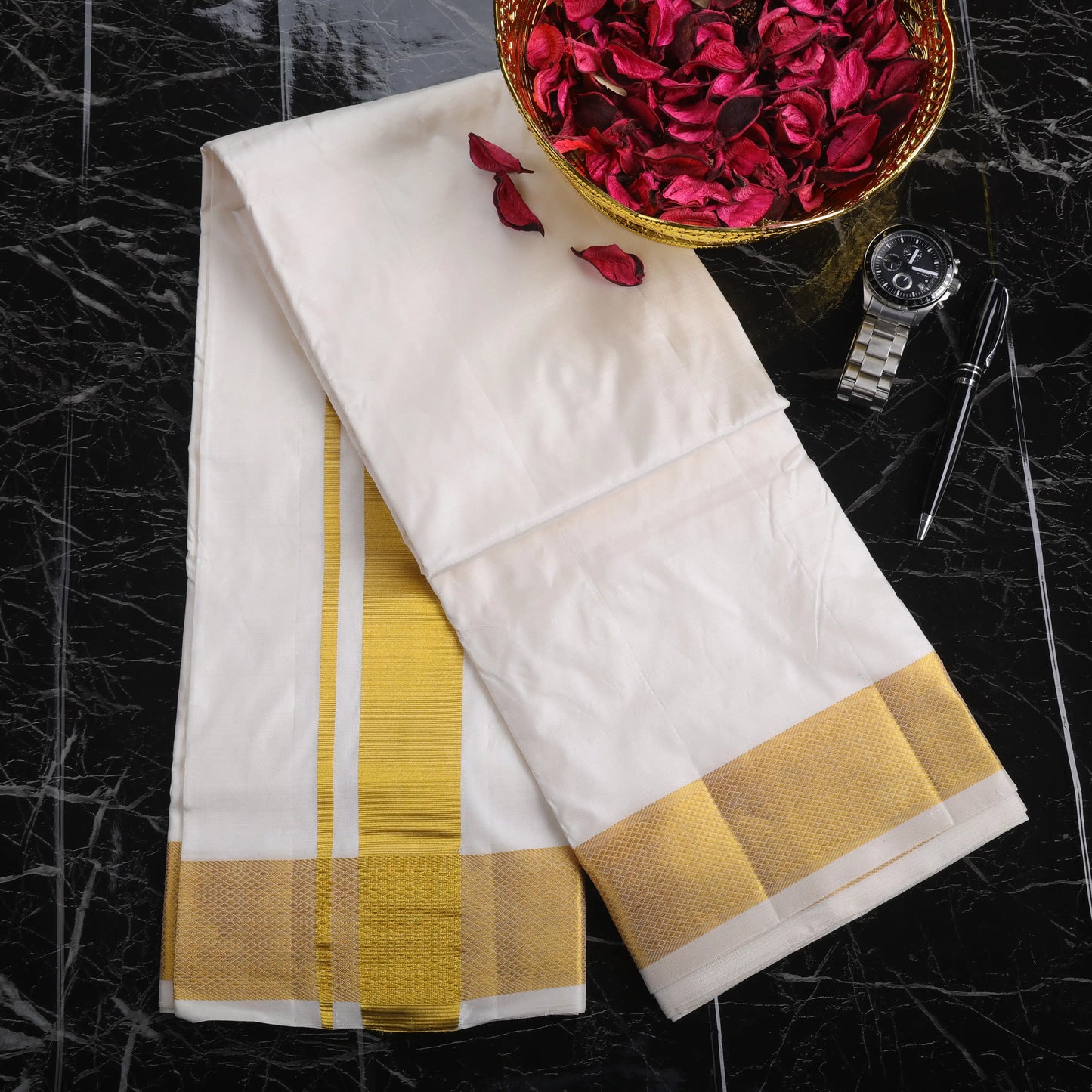 Horad Pure Silk Light Tussar 2.50” Dhoti