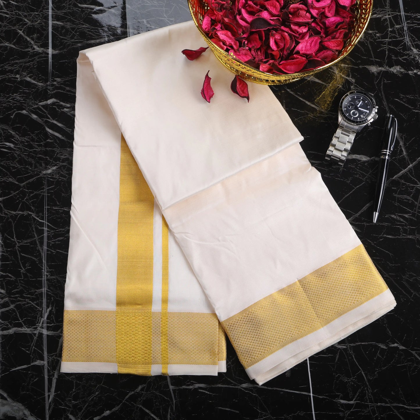 Horad Pure Silk Light Tussar 2.00” Dhoti