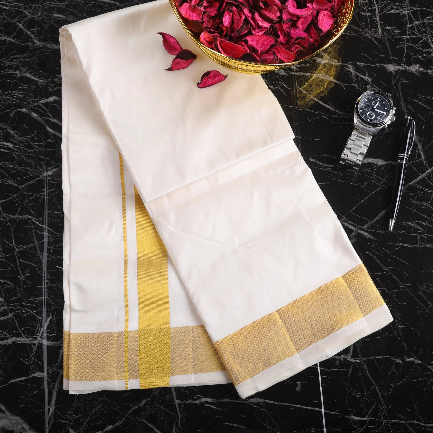 Horad Pure Silk Light Tussar 1.75” Dhoti