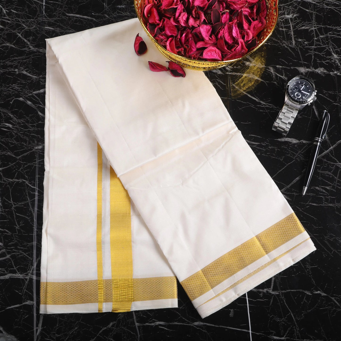 Horad Pure Silk Light Tussar 1.00 Inches” Dhoti