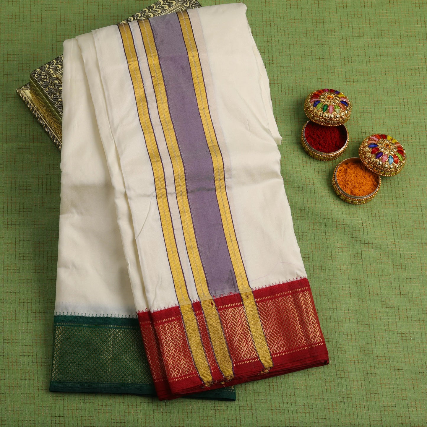 Horad Tradition Pure Silk 13 KAN Dhoti (10X6)