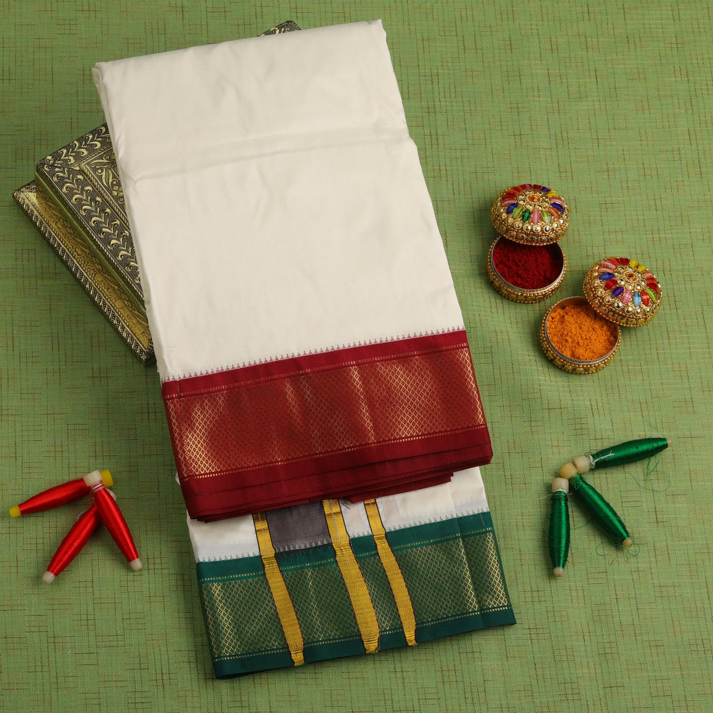 Horad Tradition Pure Silk 11 KAN Dhoti (8X4)
