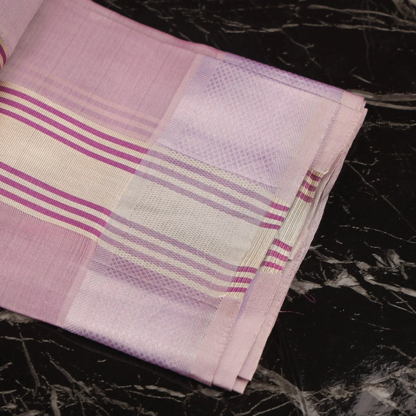 Horad Pure Silk Tissue Purple 3.5” Dhoti (9X5)