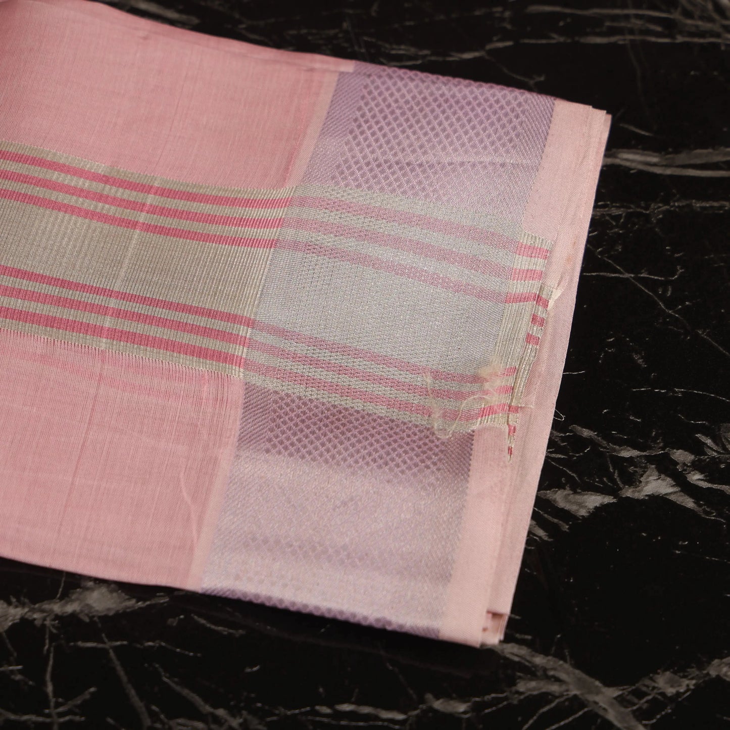 Horad Pure Silk Tissue Pink 3.5” Dhoti