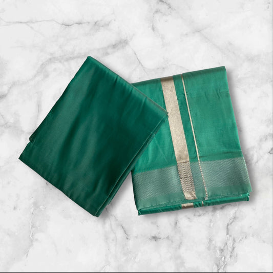 Horad Premium Art Silk Rexona Dhoti with Shirt Material